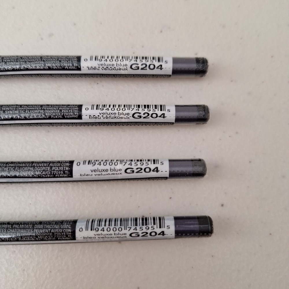 4 Set AVON GLIMMERSTICKS CHROMES EYE LINER - Veluxe Blue- G204 - New Sealed